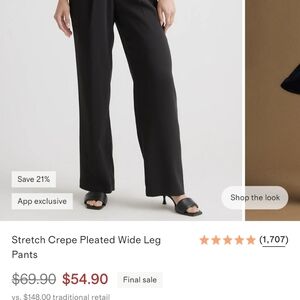 Quince Black Wide Leg Pants